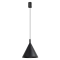 Nowoczesna czarna lampa wisząca NOX 25 - stożkowy klosz do kuchni SL.2522 SOLLUX