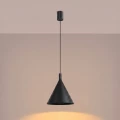 Nowoczesna czarna lampa wisząca NOX 25 - stożkowy klosz do kuchni SL.2522 SOLLUX