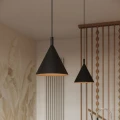 Nowoczesna czarna lampa wisząca NOX 25 - stożkowy klosz do kuchni SL.2522 SOLLUX