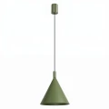 Nowoczesna lampa wisząca NOX 25 oliwkowa - klosz stożek 1xE27 SL.2525 SOLLUX