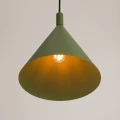 Nowoczesna lampa wisząca NOX 25 oliwkowa - klosz stożek 1xE27 SL.2525 SOLLUX