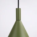 Nowoczesna lampa wisząca NOX 25 oliwkowa - klosz stożek 1xE27 SL.2525 SOLLUX