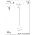 Nowoczesna lampa wisząca NOX 25 oliwkowa - klosz stożek 1xE27 SL.2525 SOLLUX