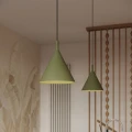 Nowoczesna lampa wisząca NOX 25 oliwkowa - klosz stożek 1xE27 SL.2525 SOLLUX