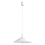 Lampa wisząca NOX 40 biała - nowoczesny stożkowy klosz 40cm 1xE27 SL.2536 SOLLUX
