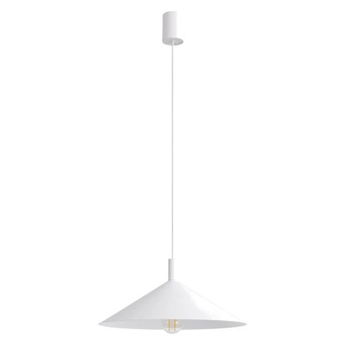 Lampa wisząca NOX 40 biała - nowoczesny stożkowy klosz 40cm 1xE27 SL.2536 SOLLUX