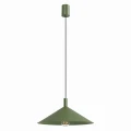 Designerska lampa wisząca NOX 40 oliwkowa - stożkowy klosz 1xE27 SL.2540 SOLLUX