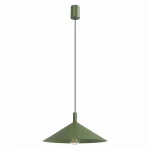 Designerska lampa wisząca NOX 40 oliwkowa - stożkowy klosz 1xE27 SL.2540 SOLLUX