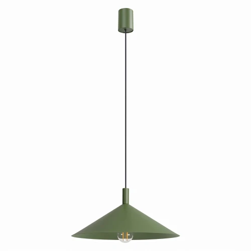 Designerska lampa wisząca NOX 40 oliwkowa - stożkowy klosz 1xE27 SL.2540 SOLLUX