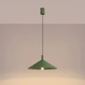 Designerska lampa wisząca NOX 40 oliwkowa - stożkowy klosz 1xE27 SL.2540 SOLLUX