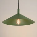 Designerska lampa wisząca NOX 40 oliwkowa - stożkowy klosz 1xE27 SL.2540 SOLLUX