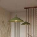 Designerska lampa wisząca NOX 40 oliwkowa - stożkowy klosz 1xE27 SL.2540 SOLLUX