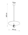 Lampa wisząca FLAVIO czarna E27 1x60W IP20 SL.0853 SOLLUX