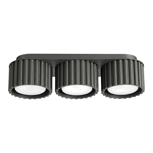 Potrójna lampa sufitowa czarna AURA 3xGX53 ryflowane klosze SL.2629 SOLLUX