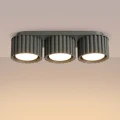 Potrójna lampa sufitowa czarna AURA 3xGX53 ryflowane klosze SL.2629 SOLLUX