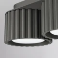 Potrójna lampa sufitowa czarna AURA 3xGX53 ryflowane klosze SL.2629 SOLLUX