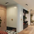 Potrójna lampa sufitowa czarna AURA 3xGX53 ryflowane klosze SL.2629 SOLLUX