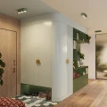 Plafon z ryflowanymi kloszami AURA zielony oliwkowy 3xGX53 SL.2631 SOLLUX