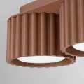 Plafon potrójnyAURA kolor mocca 3xGX53 ryflowane klosze SL.2633 SOLLUX