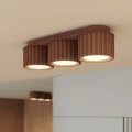 Plafon potrójnyAURA kolor mocca 3xGX53 ryflowane klosze SL.2633 SOLLUX