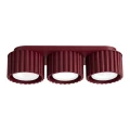 Lampa sufitowa AURA burgundowa 3xGX53 do sypialni SL.2636 SOLLUX