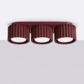 Lampa sufitowa AURA burgundowa 3xGX53 do sypialni SL.2636 SOLLUX