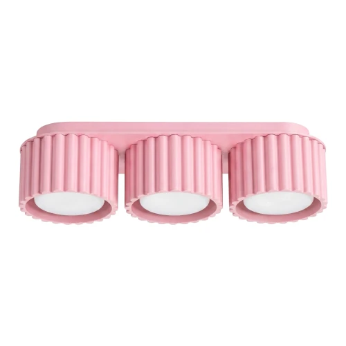 Różowy plafon, lampa sufitowa AURA 3xGX53 do nowoczesnego wnętrza SL.2638 SOLLUX
