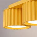 Żółty plafon, lampa sufitowa AURA 3xGX53 ryflowane klosze tubki SL.2640 SOLLUX