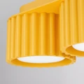 Żółty plafon, lampa sufitowa AURA 3xGX53 ryflowane klosze tubki SL.2640 SOLLUX