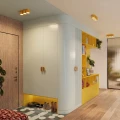 Żółty plafon, lampa sufitowa AURA 3xGX53 ryflowane klosze tubki SL.2640 SOLLUX