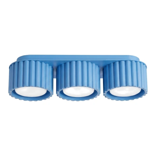 Błękitny plafon, lampa sufitowa AURA 3xGX53 do salonu SL.2643 SOLLUX