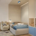 Błękitny plafon, lampa sufitowa AURA 3xGX53 do salonu SL.2643 SOLLUX