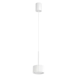 Lampa wisząca biała z ryflowanym kloszem 10cm AURA 1xGX53 SL.2676 SOLLUX