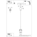 Lampa wisząca AURA 1 brzoskwiniowa Gx53 SL.2685 SOLLUX