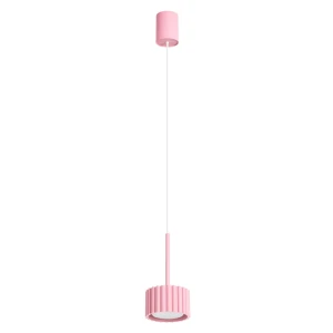 Lampa wisząca AURA z różowym kloszem z ryflowaniem 1xGX53 SL.2686 SOLLUX