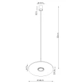 Lampa wisząca OVO 1xGX53 klosz ultramaryna + beżowy filcowy akcent SL.2693 SOLLUX