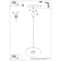 Lampa wisząca OVO 1xGX53 klosz ultramaryna + beżowy filcowy akcent SL.2693 SOLLUX