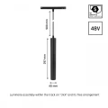 SYSTEM SHIFT - HANGIT oprawa zwis na szynoprzewód 40x297 (935mm kabel) 12W 25st czarny 5 lat gw. WLD+40006 Spectrum