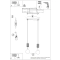 Lampa wisząca HALO 2L biała SL.1981 SOLLUX