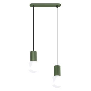 Lampa wisząca HALO 2L zielona oliwka SL.1984 SOLLUX