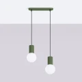 Lampa wisząca HALO 2L zielona oliwka SL.1984 SOLLUX