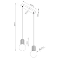 Lampa wisząca HALO 2L zielona oliwka SL.1984 SOLLUX