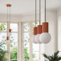 Lampa wisząca HALO 2L ochra czerwona SL.1985 SOLLUX