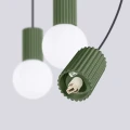 Lampa wisząca HALO 3L zielona oliwka SL.1994 SOLLUX