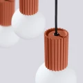 Lampa wisząca HALO 3L ochra czerwona SL.1995 SOLLUX