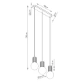 Lampa wisząca HALO 3L mocca SL.1996 SOLLUX