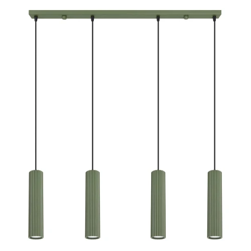 Lampa wisząca KARBON 4L zielona oliwka SL.2005 SOLLUX