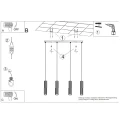 Lampa wisząca KARBON 4L zielona oliwka SL.2005 SOLLUX