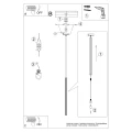 Lampa wisząca ARCHE 1 ochra czerwona SL.2039 SOLLUX