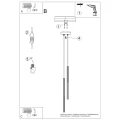 Lampa wisząca ARCHE 2P burgund SL.2043 SOLLUX